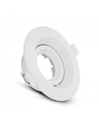 COLLERETTE 1/4 DE TOUR SUPPORT DE SPOT DIA 80MM BLC ROTATIF BL PC MIIDEX VISION-EL 77043