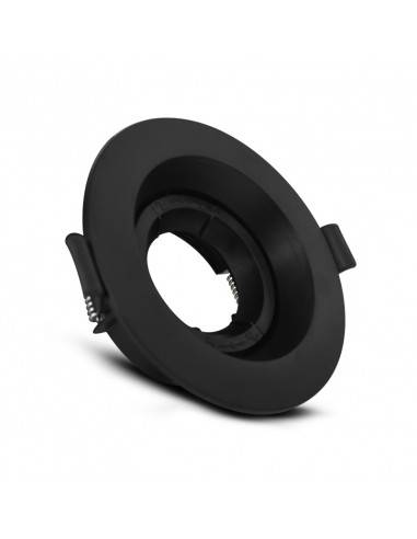 COLLERETTE 1/4 DE TOUR SUPPORT DE SPOT DIAM 80MM NOIR ROTATIF BL PC MIIDEX VISION-EL 77044