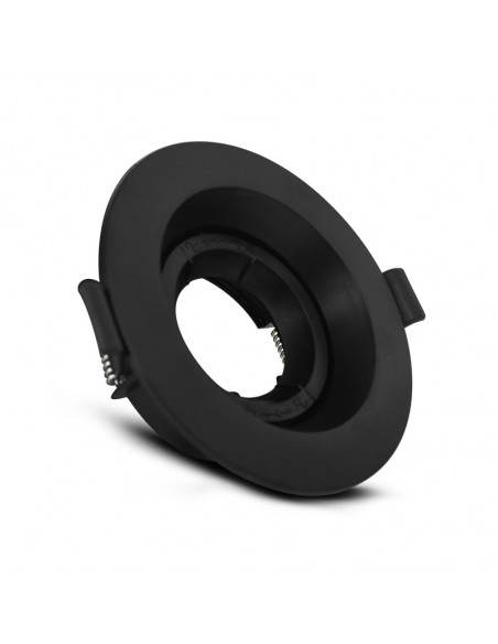 COLLERETTE 1/4 DE TOUR SUPPORT DE SPOT DIAM 80MM NOIR ROTATIF BL PC MIIDEX VISION-EL 77044