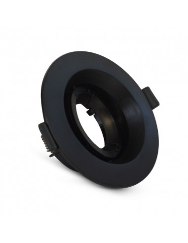 COLLERETTE 1/4 DE TOUR SUPPORT DE SPOT DIAM 80MM NOIR ROTATIF BL PC MIIDEX VISION-EL 77044