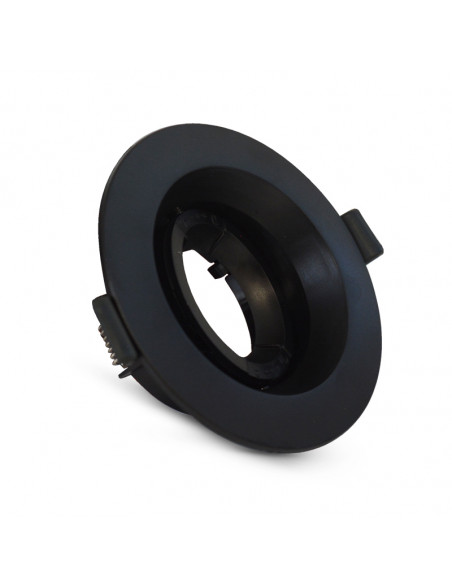 COLLERETTE 1/4 DE TOUR SUPPORT DE SPOT DIAM 80MM NOIR ROTATIF BL PC MIIDEX VISION-EL 77044