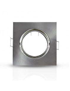 COLLERETTE CARRE SUPPORT DE SPOT 85 X 85MM ARGENT ORIENT MIIDEX VISION-EL 7707