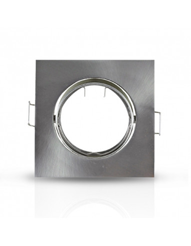 COLLERETTE CARRE SUPPORT DE SPOT 85 X 85MM ARGENT ORIENT MIIDEX VISION-EL 7707