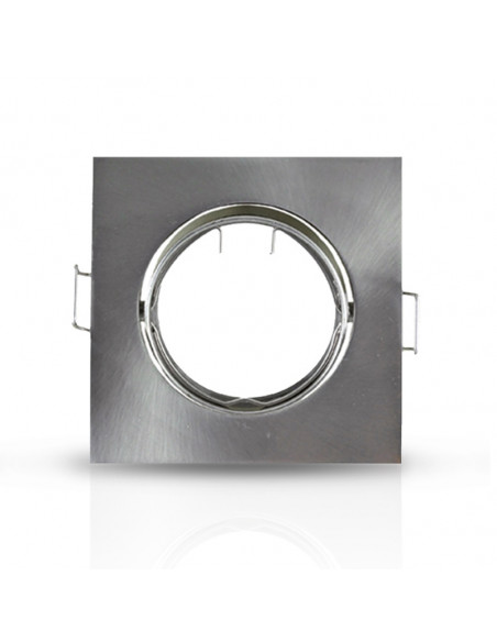 COLLERETTE CARRE SUPPORT DE SPOT 85 X 85MM ARGENT ORIENT MIIDEX VISION-EL 7707