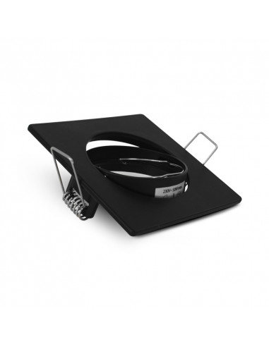 COLLERETTE CARRE SUPPORT DE SPOT 84 X 84MM NOIR ORIENT MIIDEX VISION-EL 77080