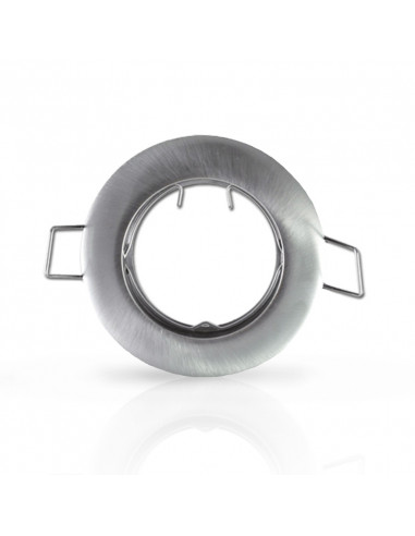 Support spot plafond Colerette Rond Argent Ø78 mm Fixe MIIDEX 7709