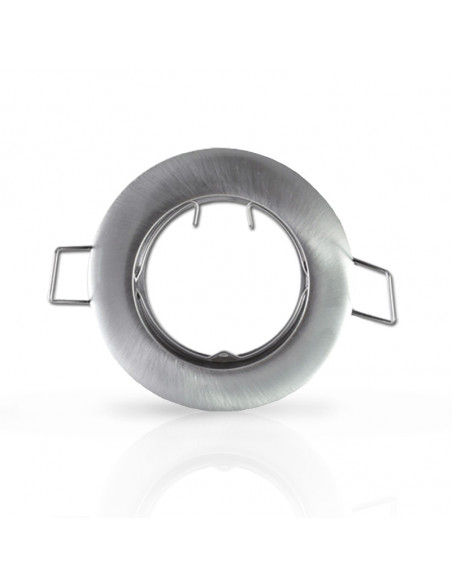 Support spot plafond Colerette Rond Argent Ø78 mm Fixe MIIDEX 7709