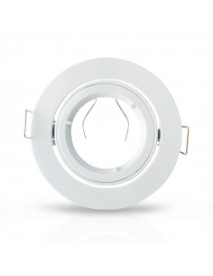 Support plafond Rond 1/4 de tour Orientable Blanc Ø95 mm MIIDEX VISION-EL 7711