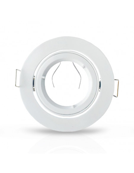 Support plafond Rond 1/4 de tour Orientable Blanc Ø95 mm MIIDEX VISION-EL 7711
