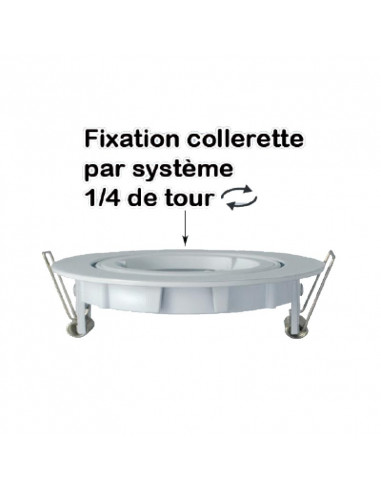 Support plafond Rond 1/4 de tour Orientable Blanc Ø95 mm MIIDEX VISION-EL 7711
