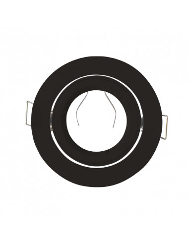 COLLERETTE 1/4 DE TOUR SUPPORT DE SPOT DIAM 93MM NOIR ORIENT MIIDEX VISION-EL 77110