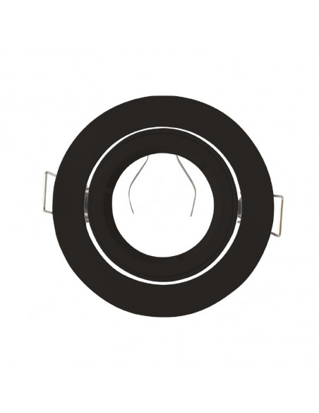 COLLERETTE 1/4 DE TOUR SUPPORT DE SPOT DIAM 93MM NOIR ORIENT MIIDEX VISION-EL 77110