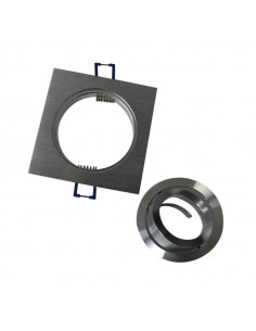 COLLERETTE CARRE DECLIPS SUPPORT DE SPOT 92 X 92MM ALU ORIENT MIIDEX VISION-EL 7713 2