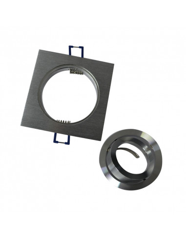 COLLERETTE CARRE DECLIPS SUPPORT DE SPOT 92 X 92MM ALU ORIENT MIIDEX VISION-EL 7713