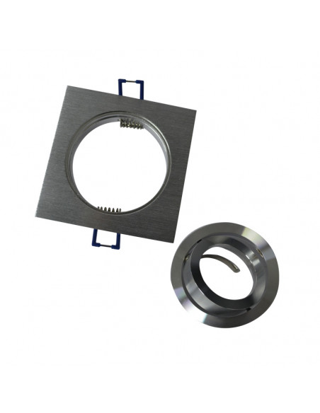 COLLERETTE CARRE DECLIPS SUPPORT DE SPOT 92 X 92MM ALU ORIENT MIIDEX VISION-EL 7713