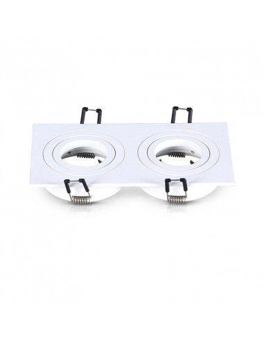 COLLERETTE CARRE DECLIPS SUPPORT DE SPOT 175 X 93MM DOUBLE BLC ORIENT MIIDEX VISION-EL 7717
