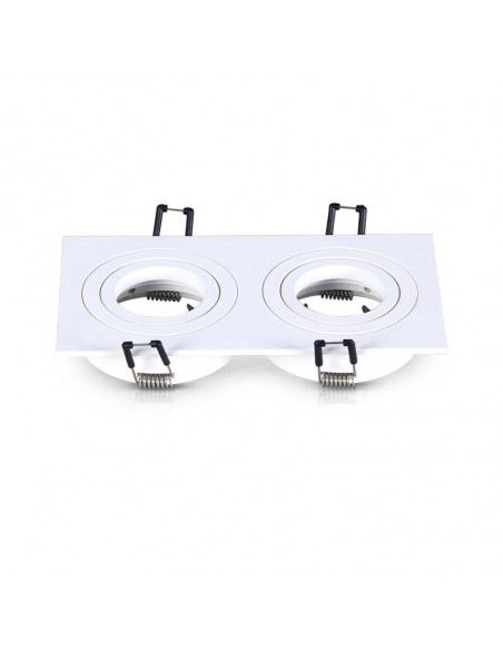 COLLERETTE CARRE DECLIPS SUPPORT DE SPOT 175 X 93MM DOUBLE BLC ORIENT MIIDEX VISION-EL 7717