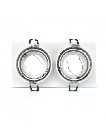 COLLERETTE CARRE DECLIPS SUPPORT DE SPOT 175 X 93MM DOUBLE BLC ORIENT MIIDEX VISION-EL 7717