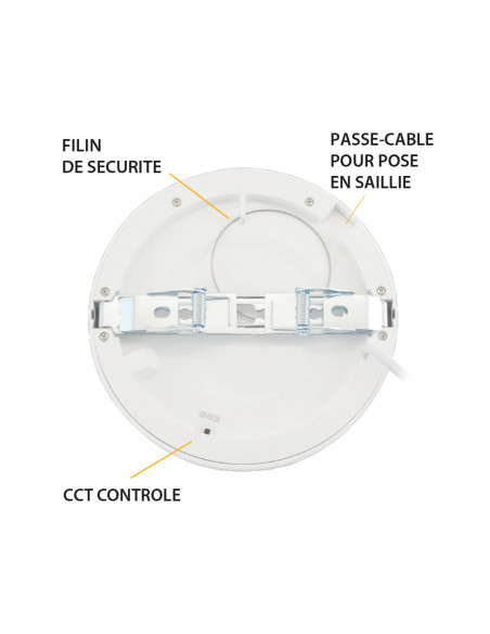 Plafonnier LED Blanc Ø170 mm 12 Watts CCT Dimmable Aldébaran Downligth Encastrement Ajustable MIIDEX VISION-EL 77555
