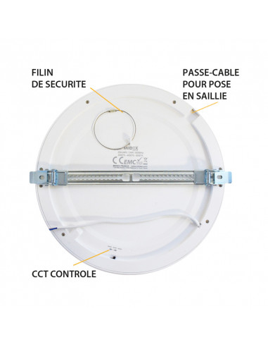 ALDÉBARAN DOWNLIGHT DIAM 295MM 24W CCT DIAM ENCAST AJUS PC MIIDEX VISION-EL 77674