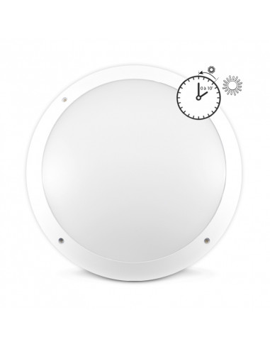 CASA HUBLOT DIAM 300MM 18W 4500K IP65 CLASSE II + DETECT RF PRE D'EXT MIIDEX VISION-EL 779010