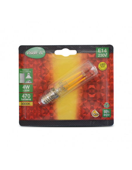 LED FRIGO E14 4W FIL COB 3000K CLR BLISTER MIIDEX VISION-EL 79451