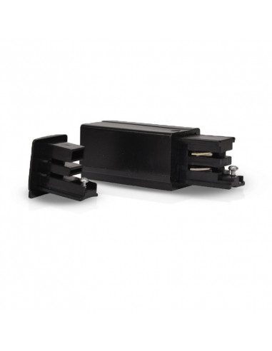 RAIL 3A CONNECT TRIPHASE ALIM ET FIN NOIR DROIT 230V MIIDEX VISION-EL 82233