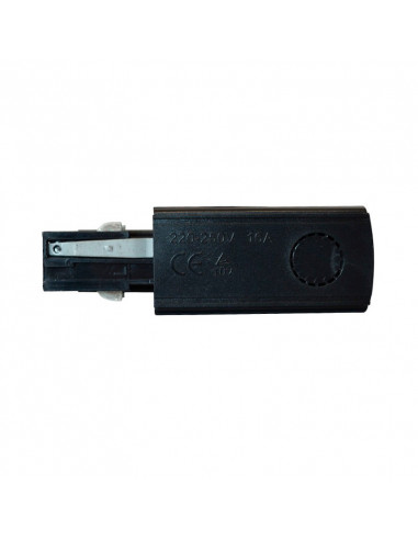 RAIL 3A CONNECT TRIPHASE ALIM ET FIN NOIR DROIT 230V MIIDEX VISION-EL 82233
