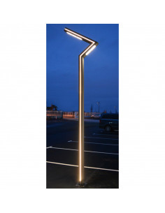 ZIGZAG LAMPADAIRE ECLAIRAGE PIETON 50W 4000K IP65 4 MÈTRES GS MIIDEX VISION-EL 9101 2