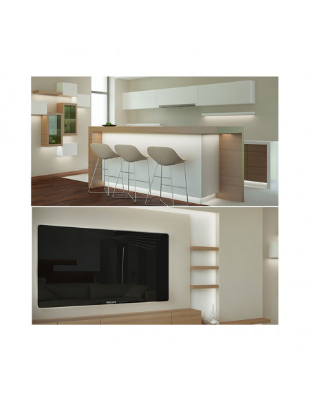 PROFILE PLAT 1000MM ALU BRUT* MIIDEX VISION-EL 9828