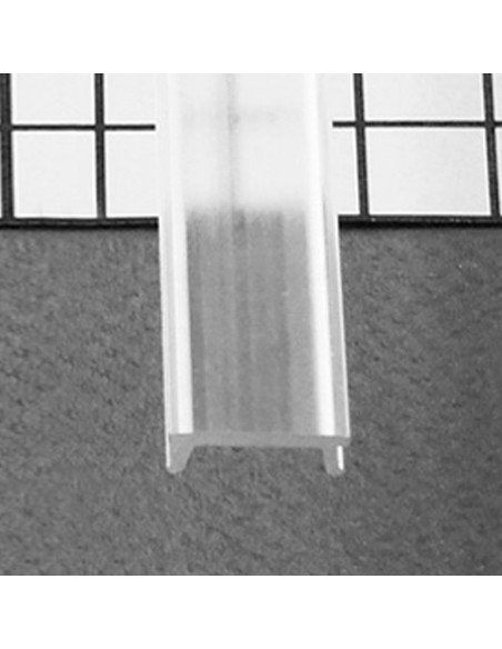 DIFFUSEUR PROFILE CLIP 15,4MM TRANSPARENT 2000MM MIIDEX VISION-EL 9856