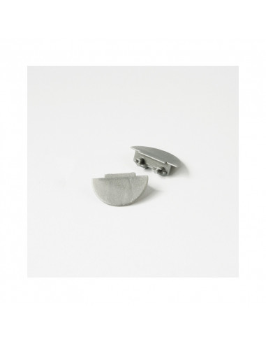 Terminaison Gris pour Profile Rainure Pack de 2 MIIDEX VISION-EL 9868