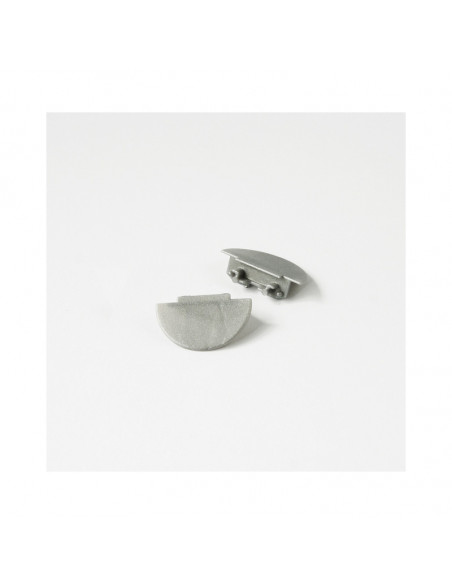 Terminaison Gris pour Profile Rainure Pack de 2 MIIDEX VISION-EL 9868
