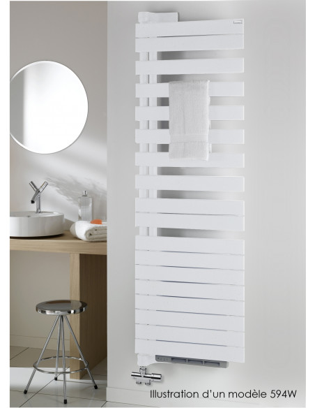 Régate Twist Air eau chaude gauche Blanc RAL 9016 809W H 1773 mm / L 550 mm ACOVA XRL177 055IFS