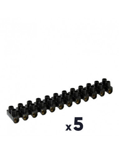 5 BARRETTE NOIR 4MM 12 BO DHOME