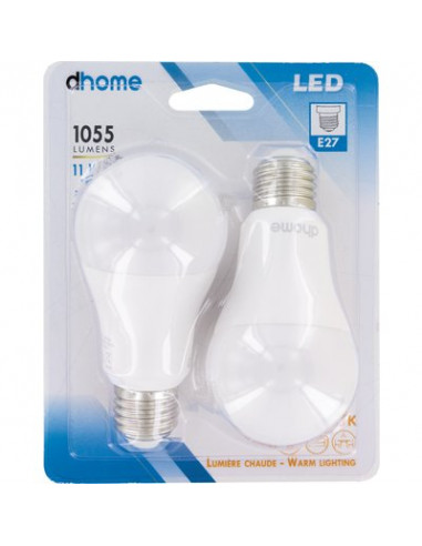 AMP LED STD E27 2700K 1055L /2 DHOME A60-3 E27 2700K X2 1055LM