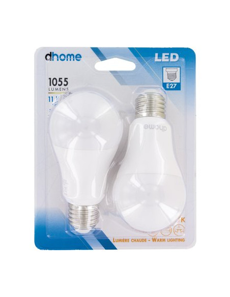 AMP LED STD E27 2700K 1055L /2 DHOME A60-3 E27 2700K X2 1055LM