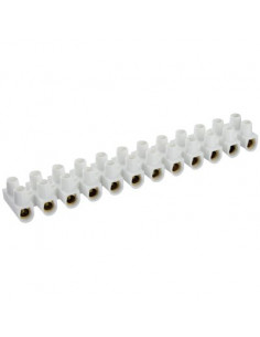 BARRETTE BLANC 16MM 12 BORNES DHOME TBS-30A-WHITE