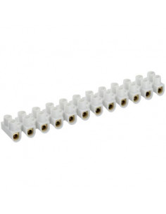 BARRETTE BLANC 4MM 12 BORNES DHOME TBS-6A-WHITE
