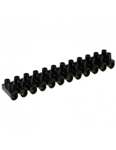 BARRETTE NOIR 6MM 12 BORNES DHOME TBS-10A-BLACK