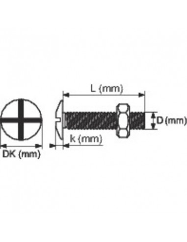 BOULON POEL.TRL ZG. 8X80 / 100 VISSAL 601B8080