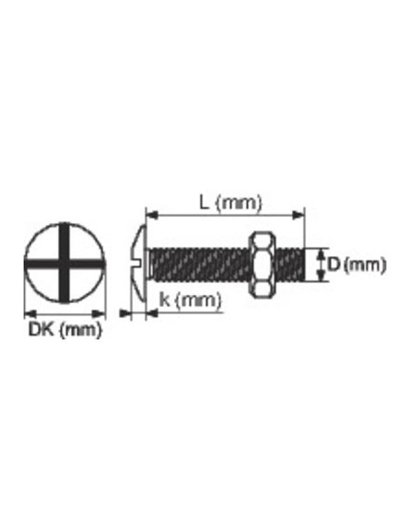 BOULON POEL.TRL ZG. 8X80 / 100 VISSAL 601B8080