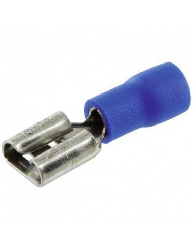 CLIP FEMELLE BLEU 6,35MM (10 pièces) DHOME FDD 2-250