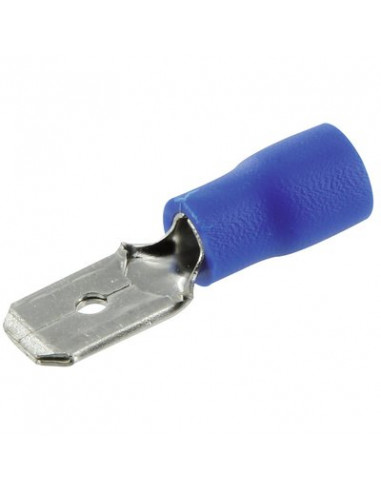 CLIP MALE BLEU 6,35MM (10 pièces) DHOME MDD 2-250