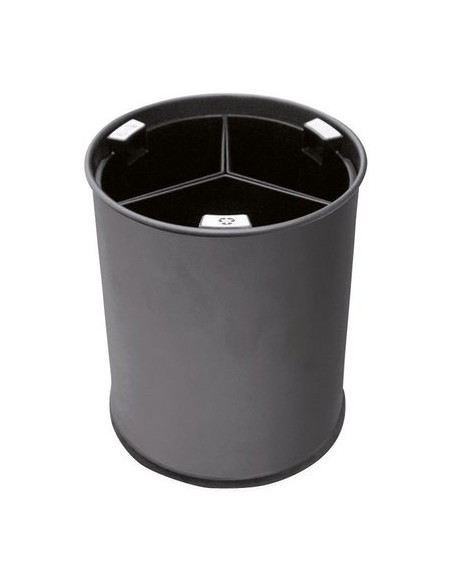 CORBEILLE 13L TRI 3 COMPART PROBBAX WB-1252-BLA