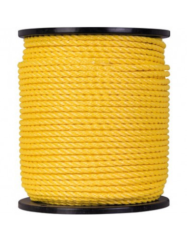 CORDAGE POLYP.JAUNE 8MM /160M CORDERIES TOURNONAISES 32/0116 JAUNE