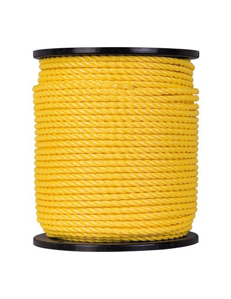 CORDAGE POLYP.JAUNE 8MM /160M CORDERIES TOURNONAISES 32/0116 JAUNE