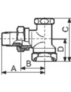 Coude de réglage RLV-S Danfoss Femelle 1/2" DANFOSS 003L0123 2