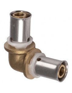 Raccord PER coudé à sertir 16X16 PB PBTUB RC16 2
