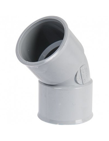 Coude femelle femelle 45° diamètre 40mm NICOLL CH44